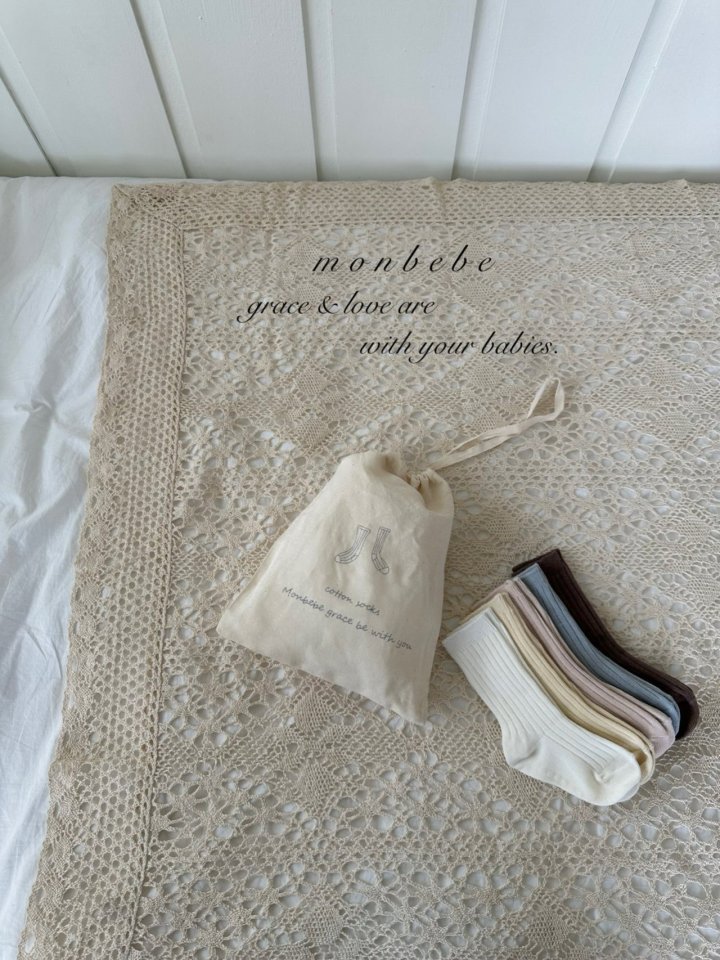Monbebe - Korean Baby Fashion - #babyootd - Cotton Socks Set - 6