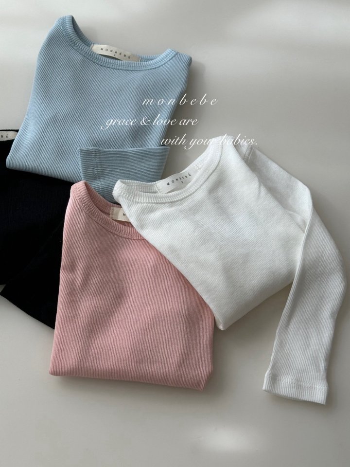 Monbebe - Korean Baby Fashion - #babyoutfit - Kiki Rib Tee