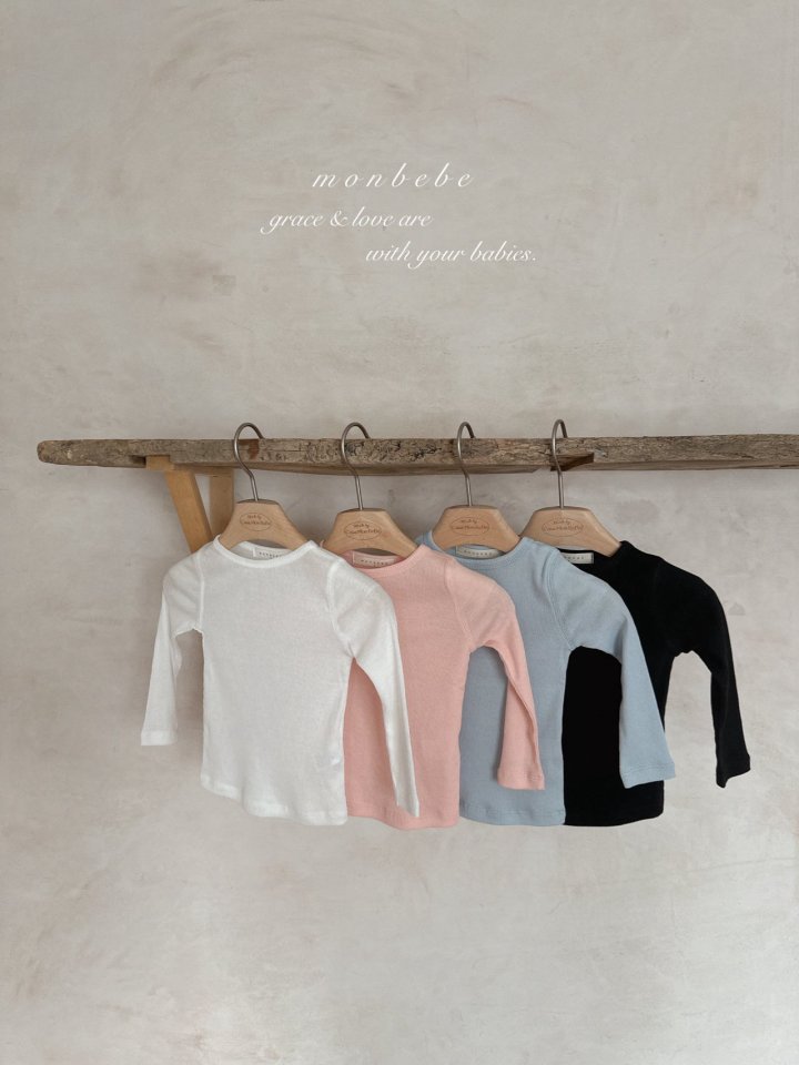 Monbebe - Korean Baby Fashion - #babyoutfit - Kiki Rib Tee - 2