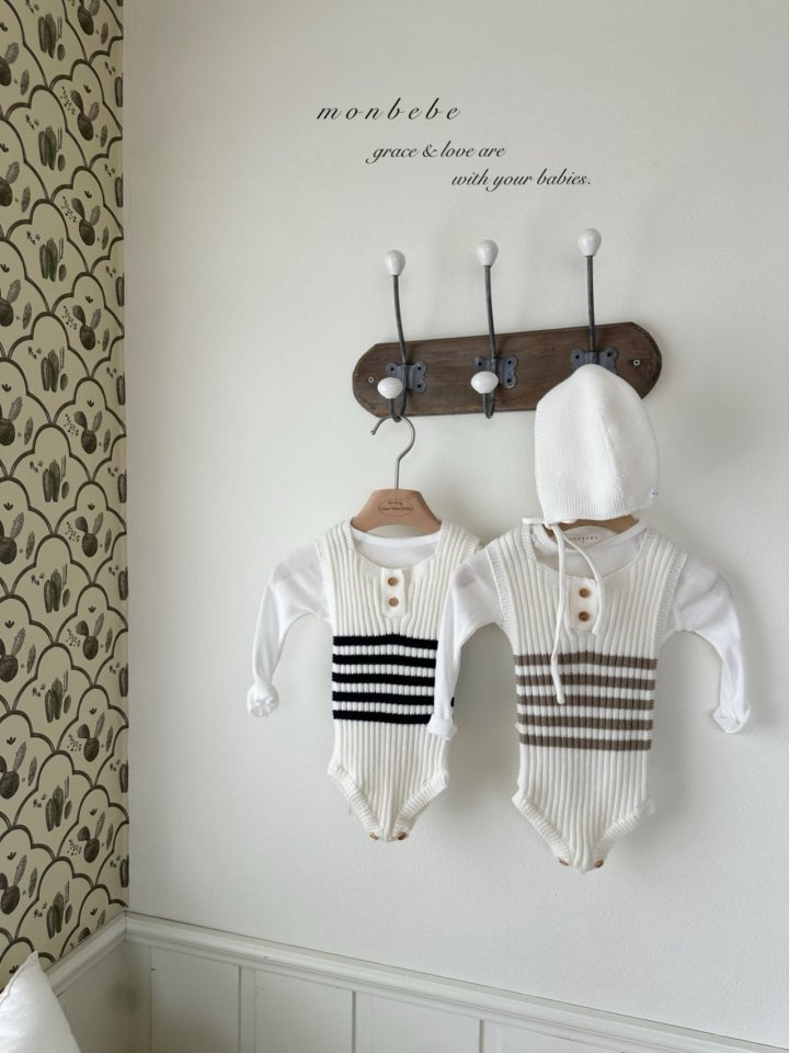 Monbebe - Korean Baby Fashion - #babywear - Cotton Rib Knit Suit - 5