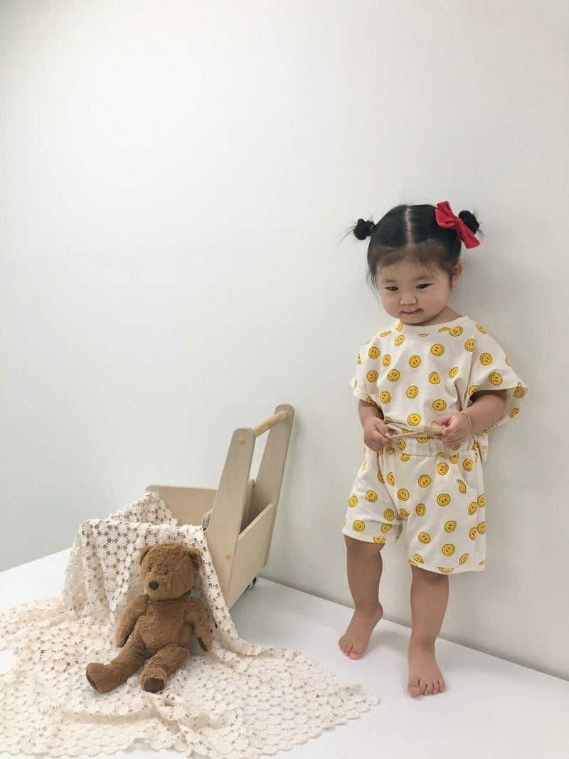 Moran - Korean Baby Fashion - #babyboutique - Smile Top Bottom Set - 11