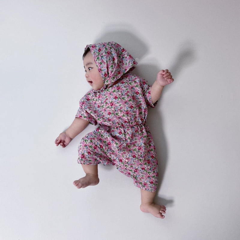 Moran - Korean Baby Fashion - #babyboutique - Flower Bunny Suit Set - 7
