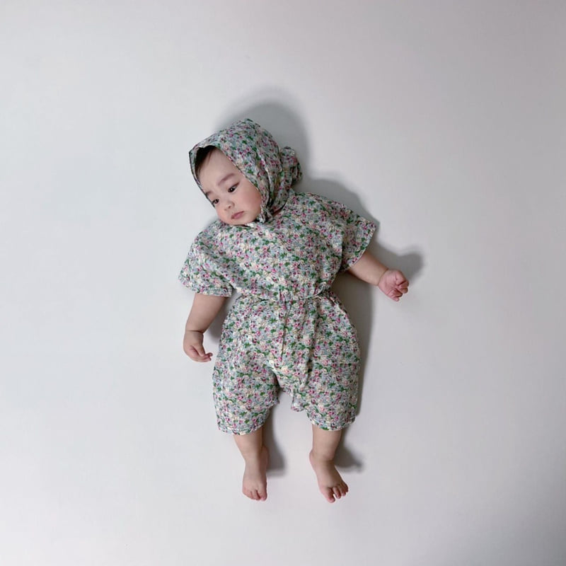 Moran - Korean Baby Fashion - #babyboutique - Flower Bunny Suit Set - 8