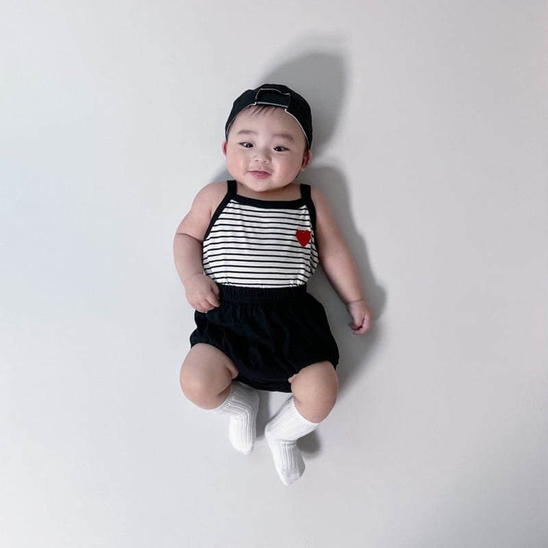 Moran - Korean Baby Fashion - #babyboutiqueclothing - Basic Sleeveless Bebe Top Bottom Set - 3