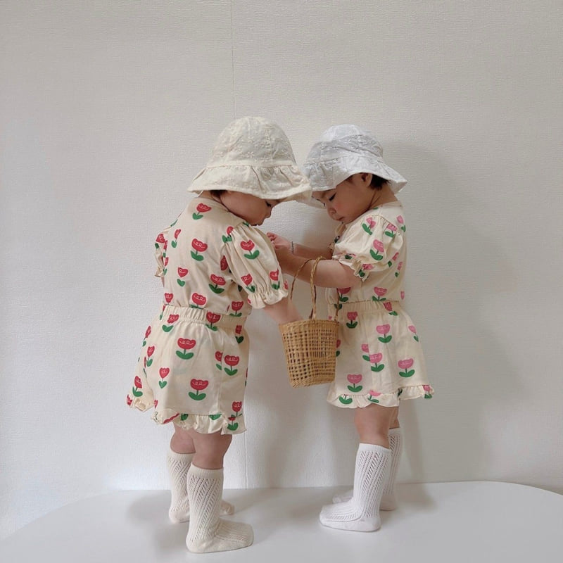 Moran - Korean Baby Fashion - #babyboutiqueclothing - Tulip Frill Top Bottom Set - 4