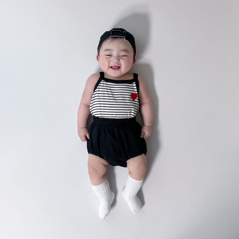 Moran - Korean Baby Fashion - #babyboutiqueclothing - Basic Sleeveless Bebe Top Bottom Set - 4