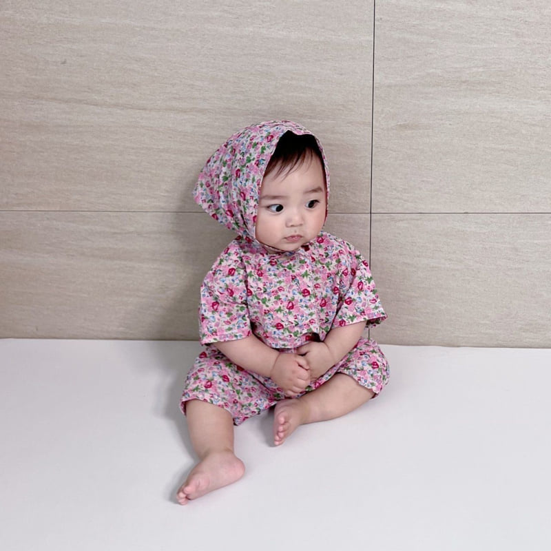 Moran - Korean Baby Fashion - #babyclothing - Flower Bunny Suit Set - 10