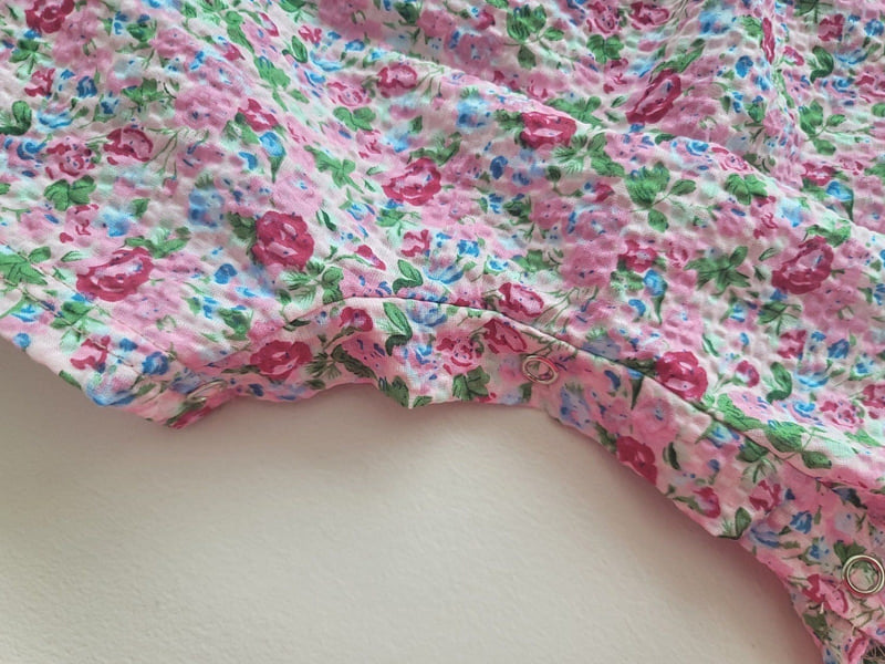 Moran - Korean Baby Fashion - #babyfever - Flower Bunny Suit Set - 12