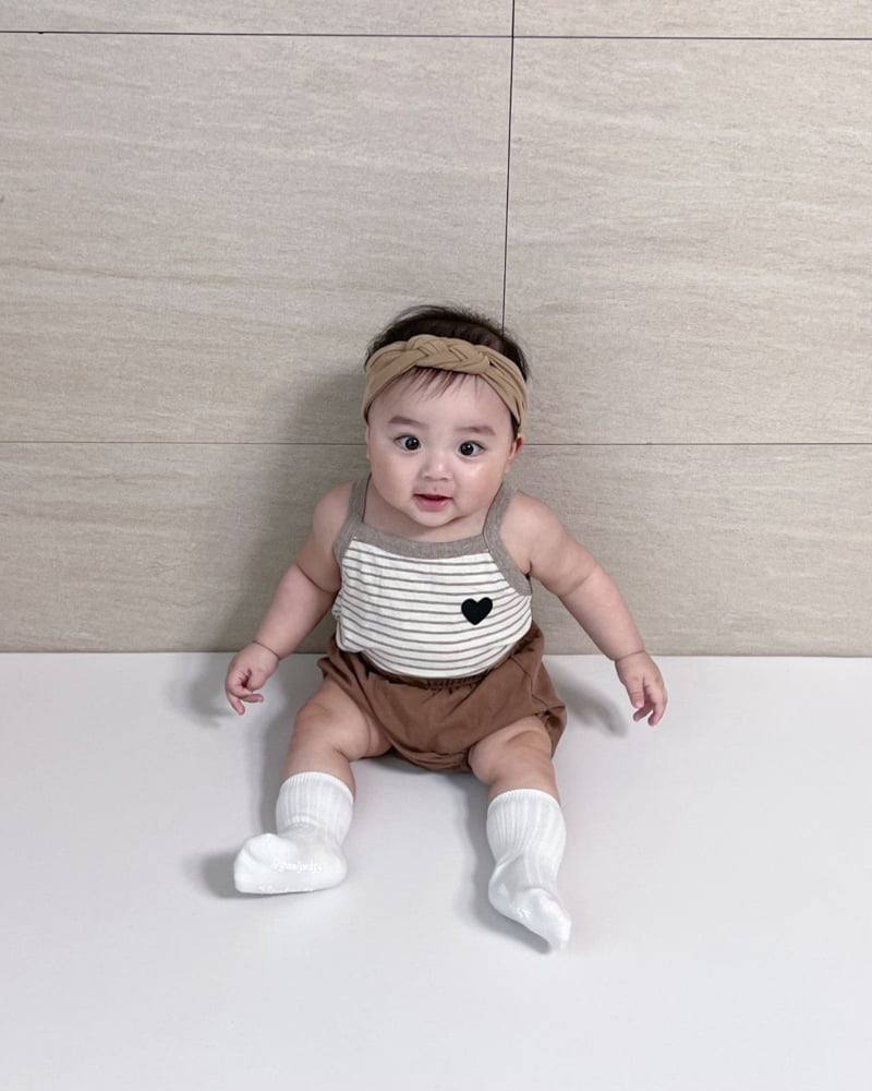 Moran - Korean Baby Fashion - #babylifestyle - Basic Sleeveless Bebe Top Bottom Set - 8