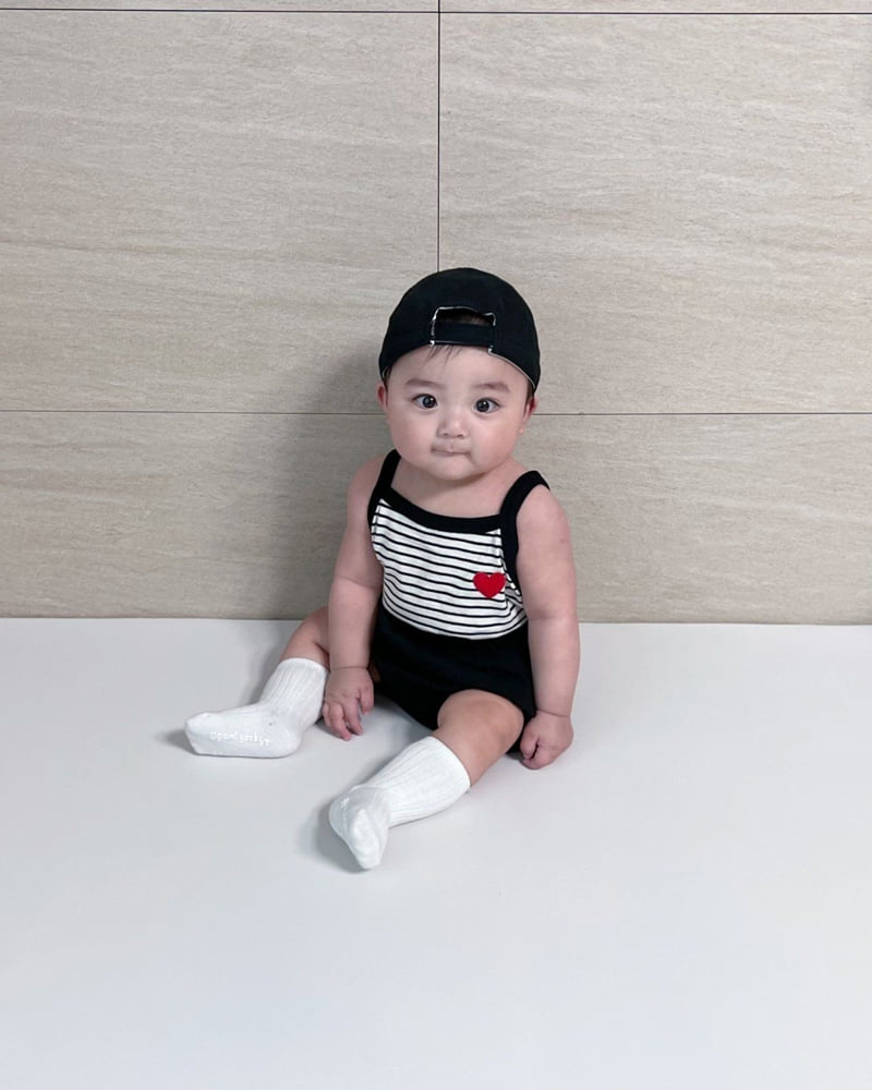 Moran - Korean Baby Fashion - #babyoutfit - Basic Sleeveless Bebe Top Bottom Set - 11