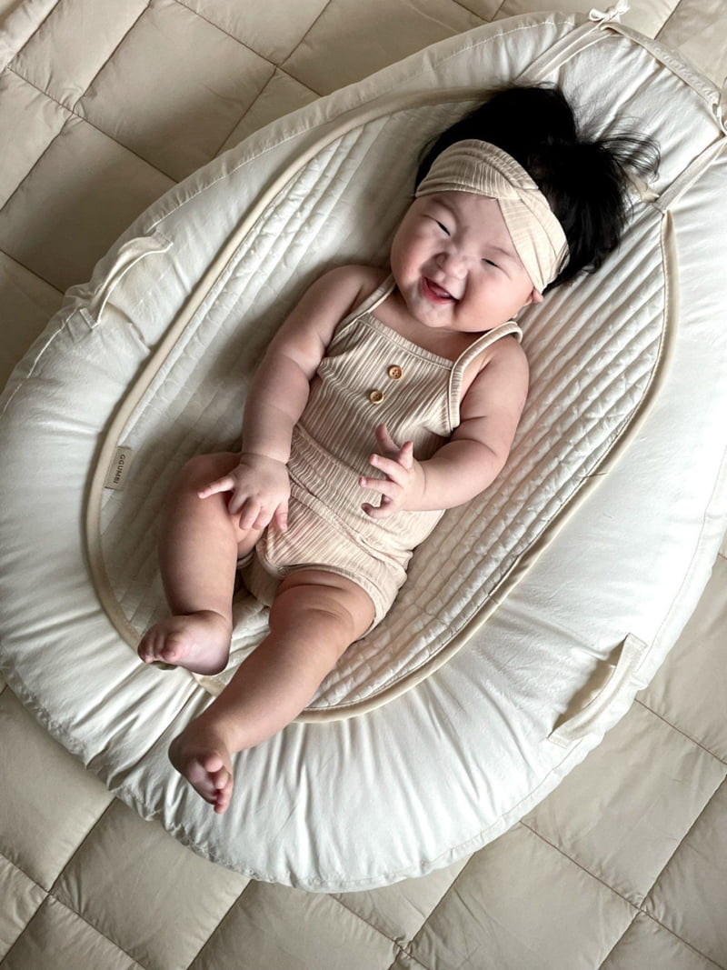 Moran - Korean Baby Fashion - #onlinebabyboutique - Easy Button Suit Set