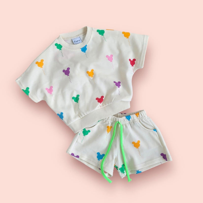 Moran - Korean Children Fashion - #Kfashion4kids - Summer Balloon M Top Bottom Set - 6