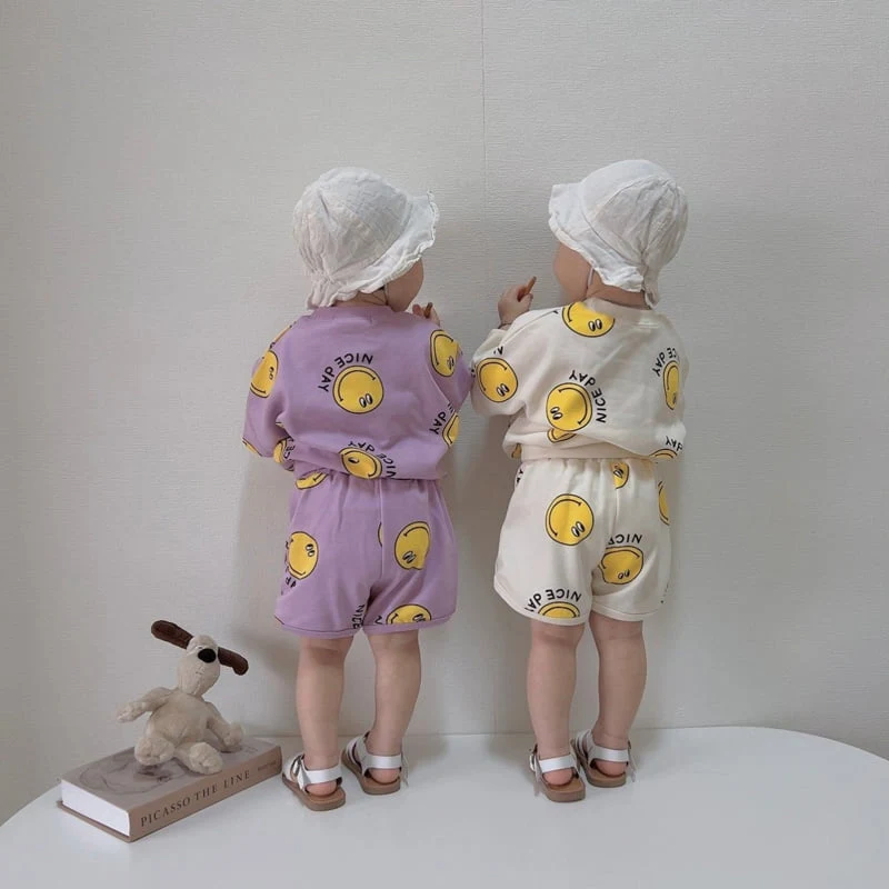 Moran - Korean Children Fashion - #Kfashion4kids - Nice Smile Top Bottom Set - 6