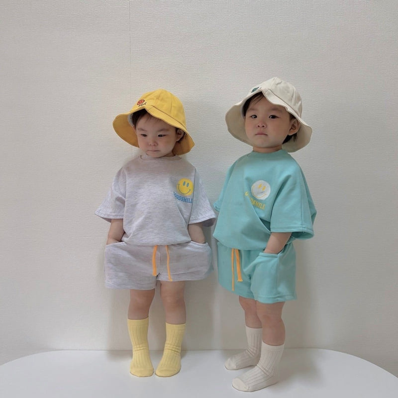 Moran - Korean Children Fashion - #kidzfashiontrend - Good Smile Top Bottom Set - 4
