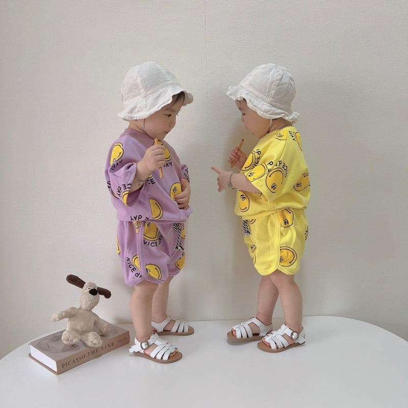Moran - Korean Children Fashion - #childofig - Nice Smile Top Bottom Set - 11