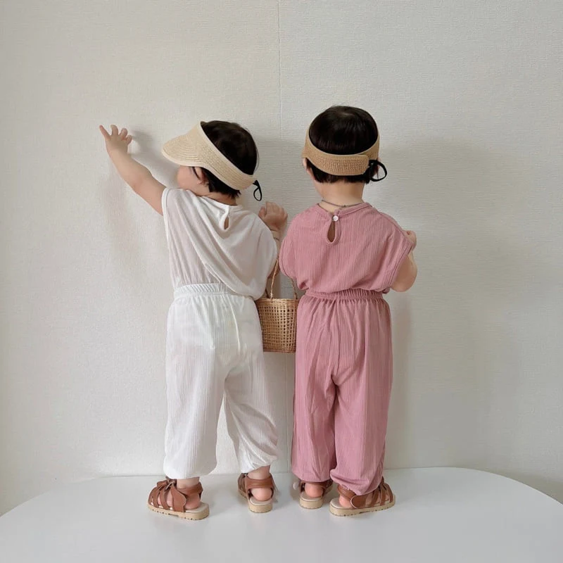 Moran - Korean Children Fashion - #childrensboutique - Raon Pleats Top Bottom Set - 2