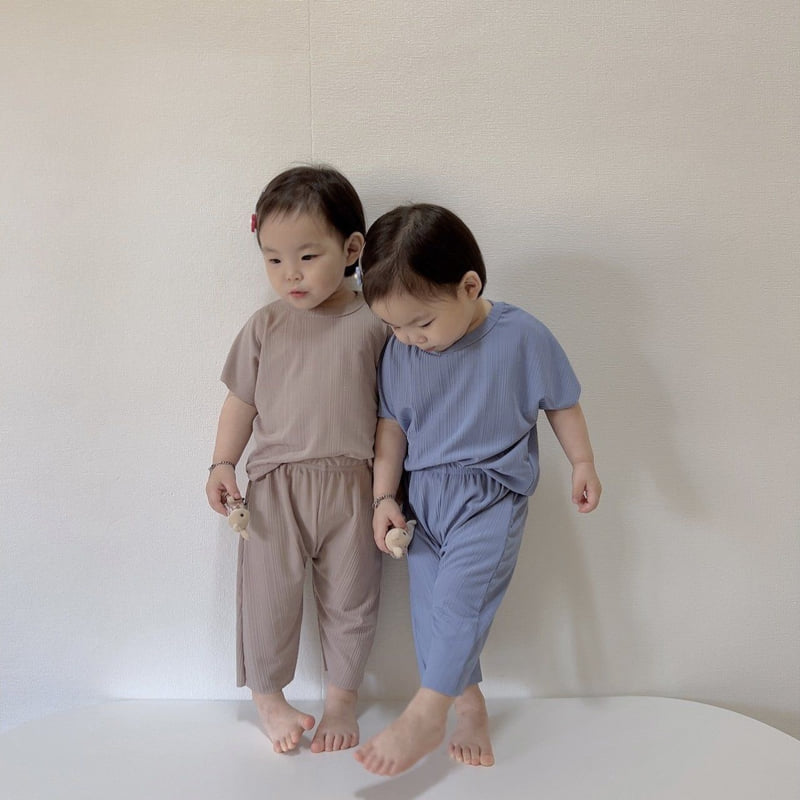 Moran - Korean Children Fashion - #discoveringself - Cool Pleated Top Bottom Set - 5