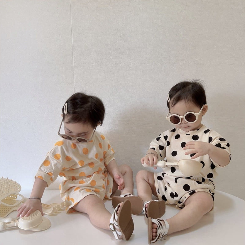 Moran - Korean Children Fashion - #designkidswear - Candy Pop Top Bottom Set - 4