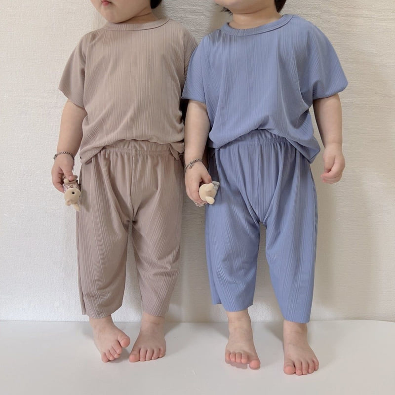 Moran - Korean Children Fashion - #fashionkids - Cool Pleated Top Bottom Set - 6