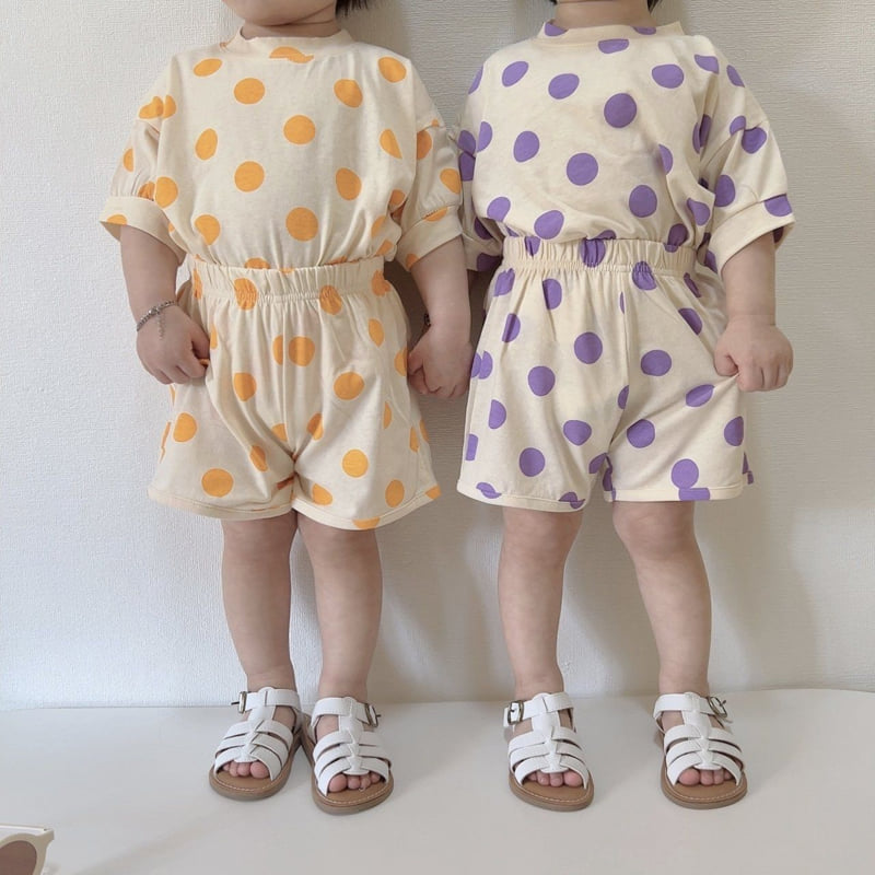 Moran - Korean Children Fashion - #fashionkids - Candy Pop Top Bottom Set - 5