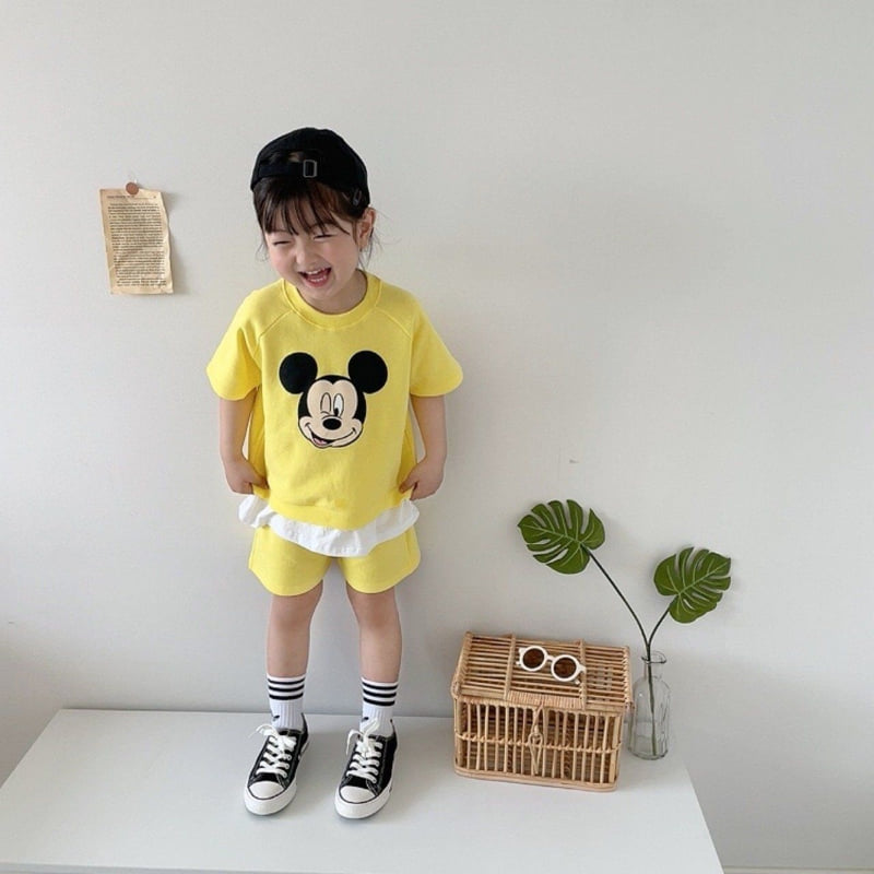 Moran - Korean Children Fashion - #fashionkids - Matching Yellow Top Bottom Set - 3