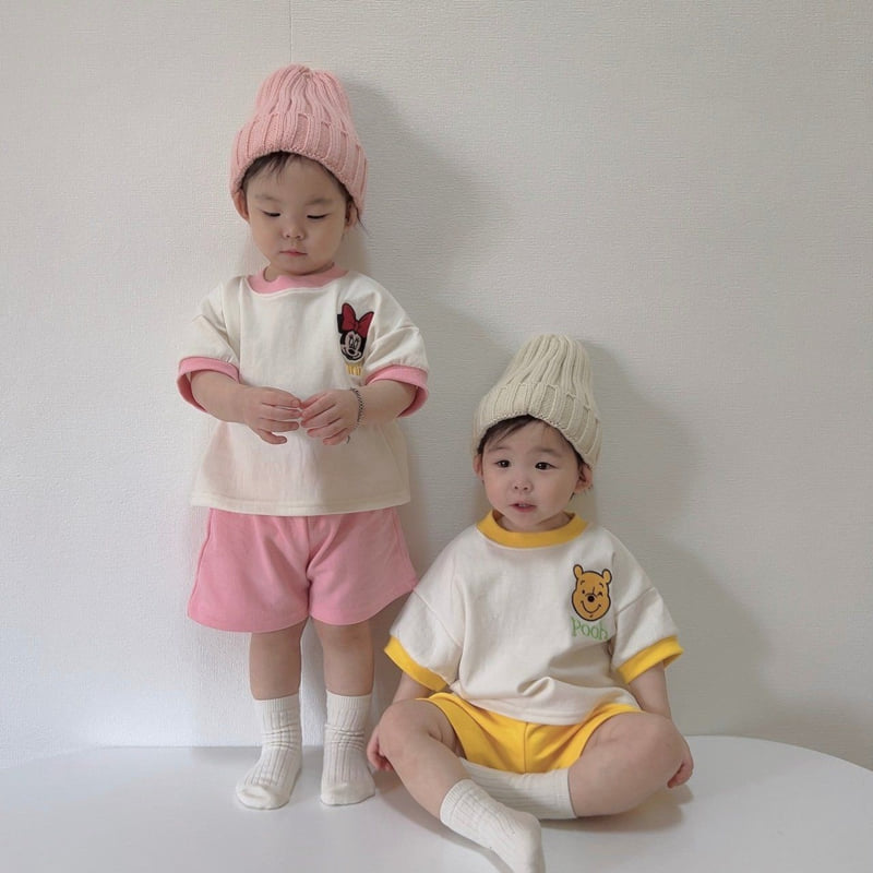 Moran - Korean Children Fashion - #fashionkids - Peekaboo Top Bottom Set