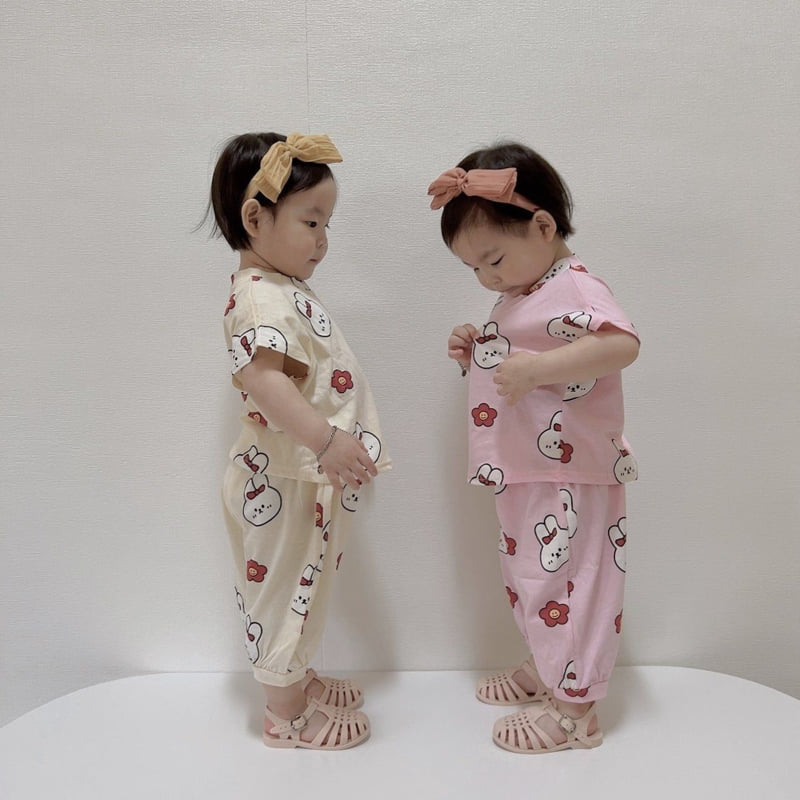 Moran - Korean Children Fashion - #kidsstore - Rabbit Top Bottom Set - 8