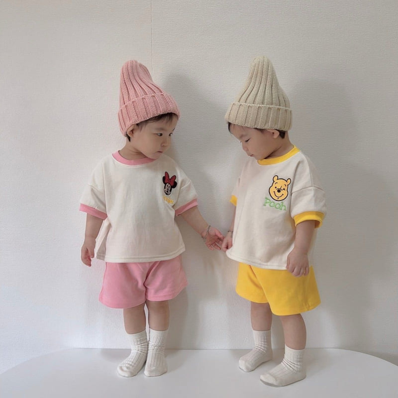 Moran - Korean Children Fashion - #kidsstore - Peekaboo Top Bottom Set - 3