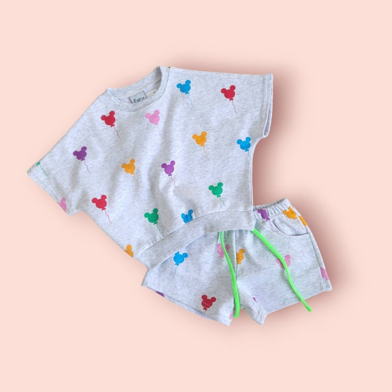 Moran - Korean Children Fashion - #kidzfashiontrend - Summer Balloon M Top Bottom Set - 5