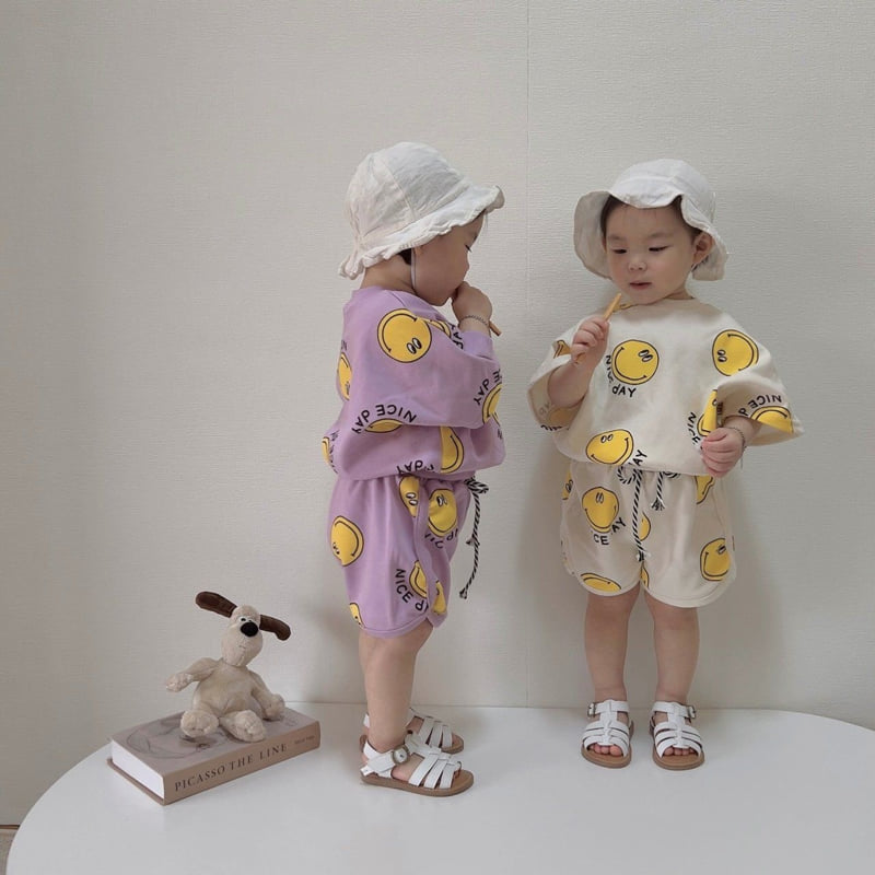 Moran - Korean Children Fashion - #kidzfashiontrend - Nice Smile Top Bottom Set - 5
