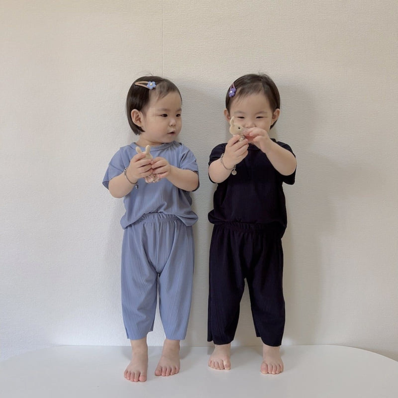 Moran - Korean Children Fashion - #littlefashionista - Cool Pleated Top Bottom Set - 11