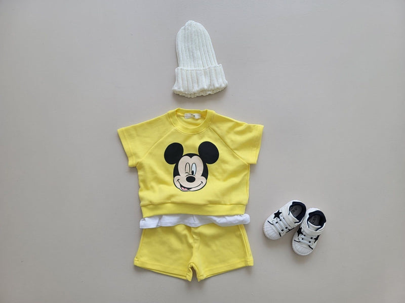 Moran - Korean Children Fashion - #littlefashionista - Matching Yellow Top Bottom Set - 8