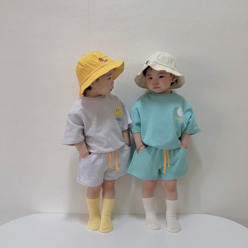 Moran - Korean Children Fashion - #littlefashionista - Good Smile Top Bottom Set - 5