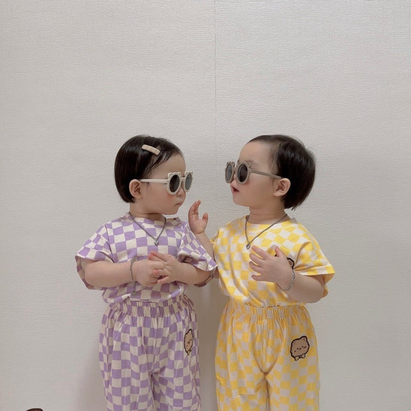 Moran - Korean Children Fashion - #magicofchildhood - Ribbon Bear Top Bottom Set - 2