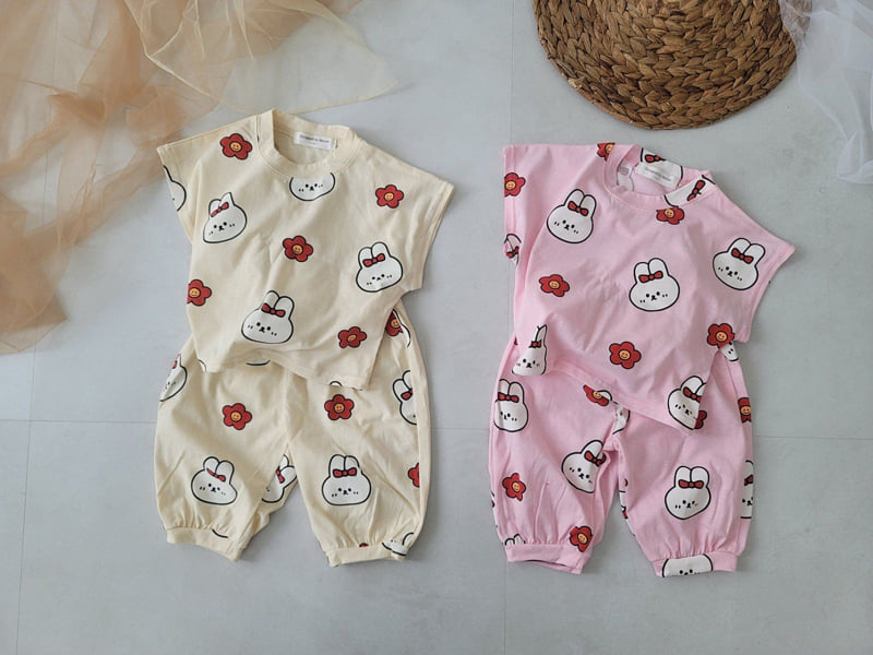 Moran - Korean Children Fashion - #magicofchildhood - Rabbit Top Bottom Set - 12