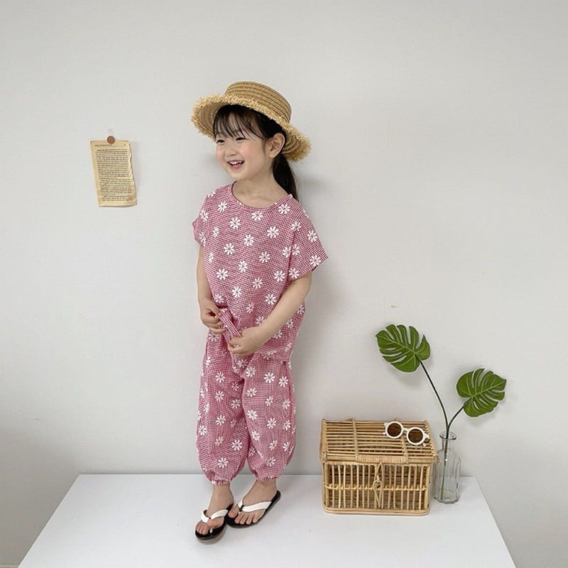 Moran - Korean Children Fashion - #magicofchildhood - Daisy Top Bottom Set - 9