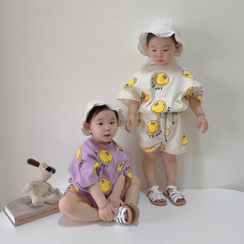 Moran - Korean Children Fashion - #magicofchildhood - Nice Smile Top Bottom Set - 8