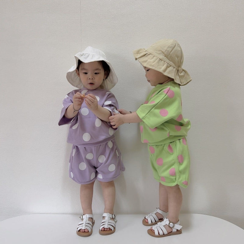 Moran - Korean Children Fashion - #prettylittlegirls - Summer Bubble Top Bottom Set - 9