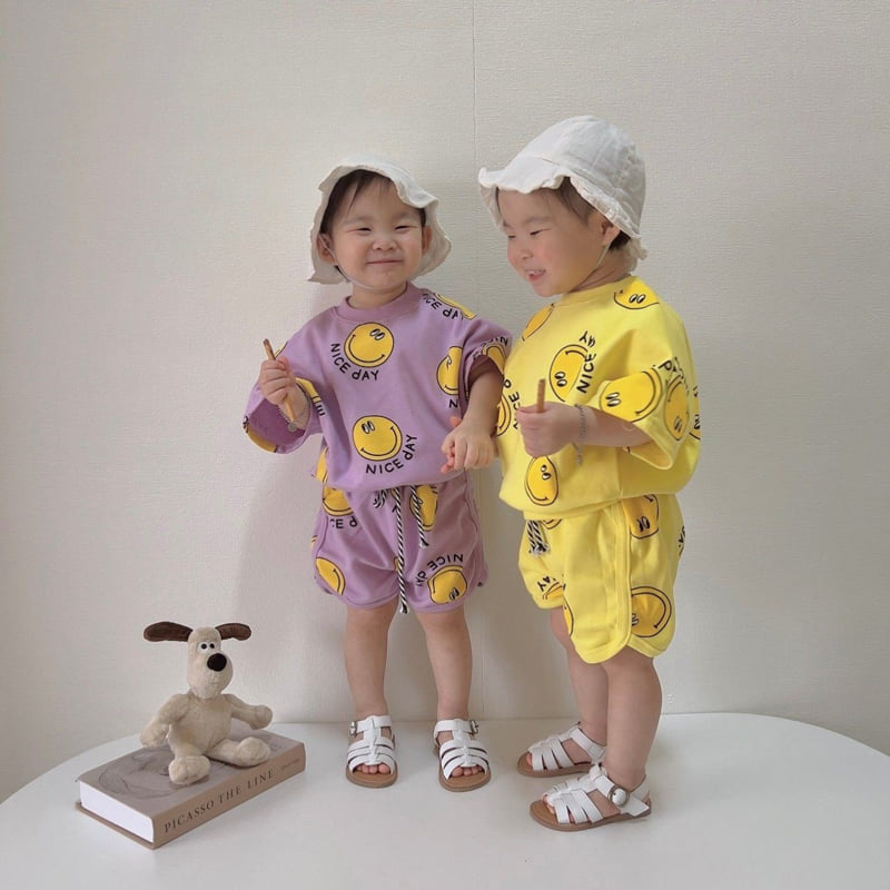 Moran - Korean Children Fashion - #prettylittlegirls - Nice Smile Top Bottom Set - 10