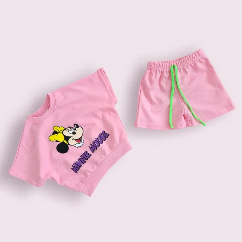 Moran - Korean Children Fashion - #stylishchildhood - Retro Disney Top Bottom Set - 6