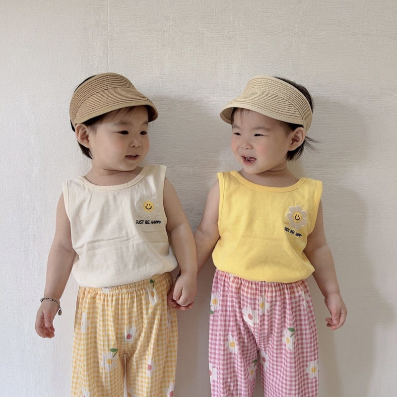 Moran - Korean Children Fashion - #toddlerclothing - Happy Daisy Sleeveless - 2