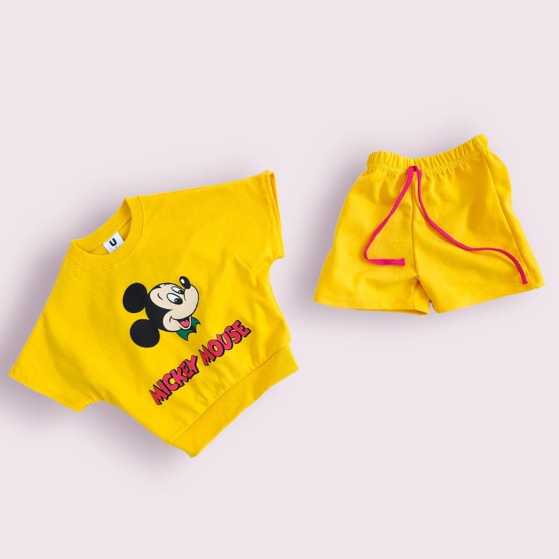 Moran - Korean Children Fashion - #toddlerclothing - Retro Disney Top Bottom Set - 5