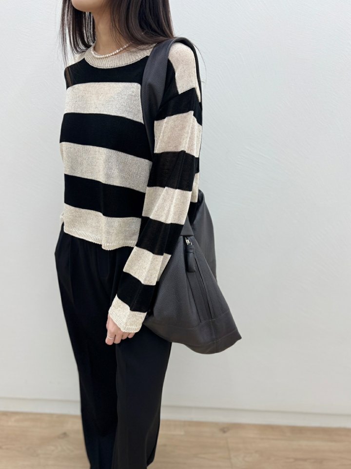 Most - Korean Women Fashion - #womensfashion - Cooling Stripe Round Tee - 4