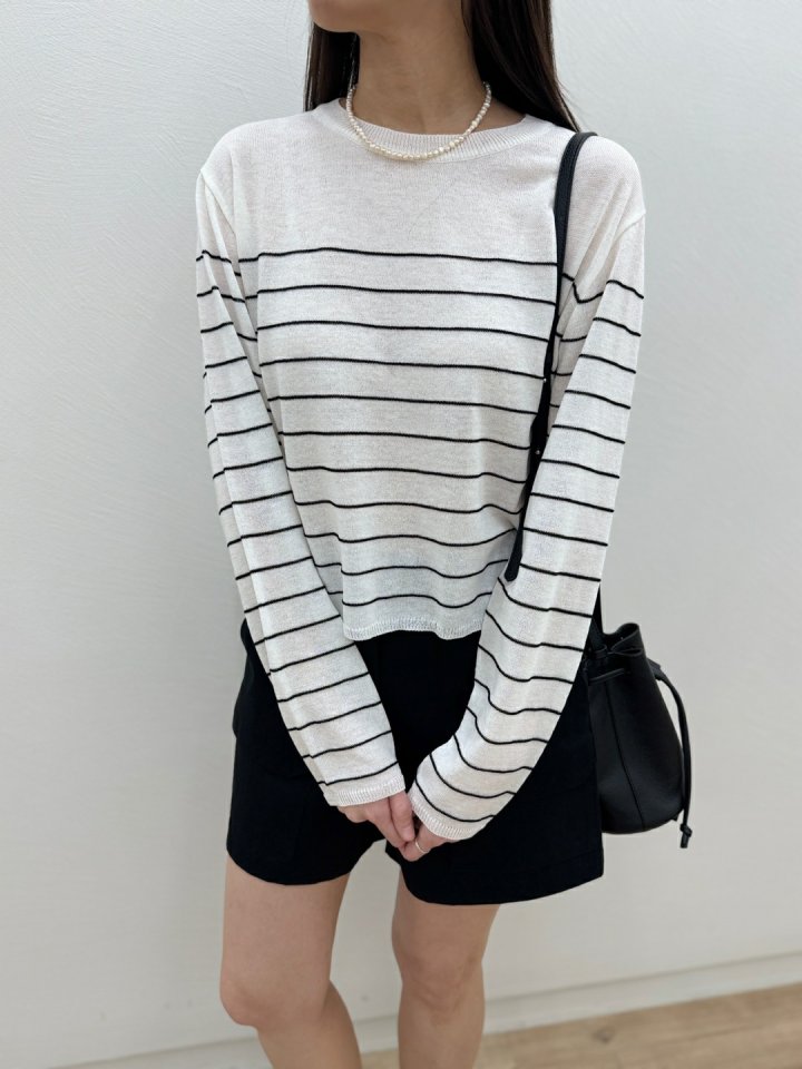 Most - Korean Women Fashion - #momslook - Rico Stripe Knit - 3