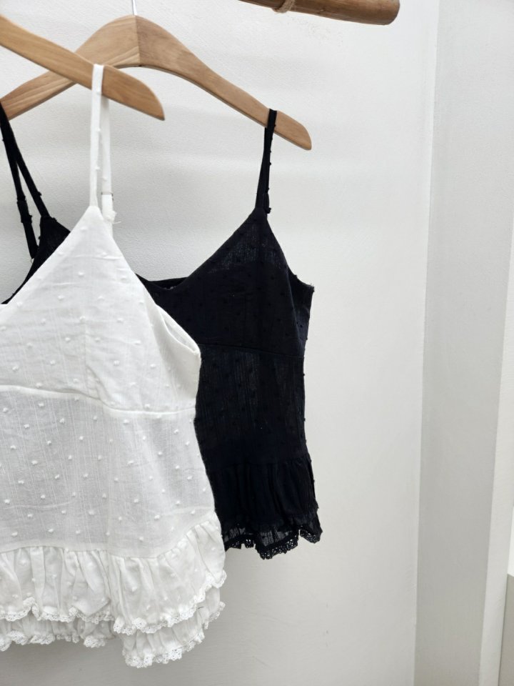 Most - Korean Women Fashion - #momslook - Dot Frill Sleeveless - 3