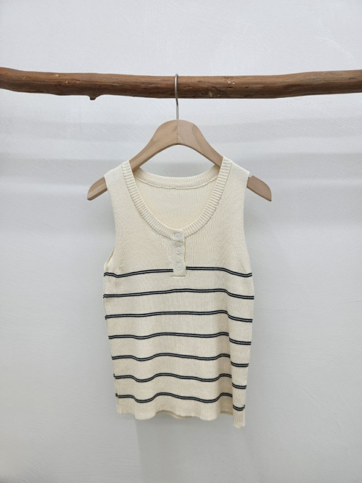 Most - Korean Women Fashion - #momslook - Grow Stripe Sleeveless - 2
