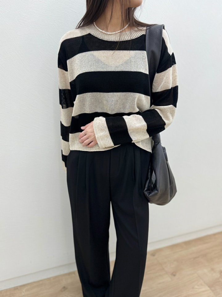 Most - Korean Women Fashion - #thelittlethings - Cooling Stripe Round Tee