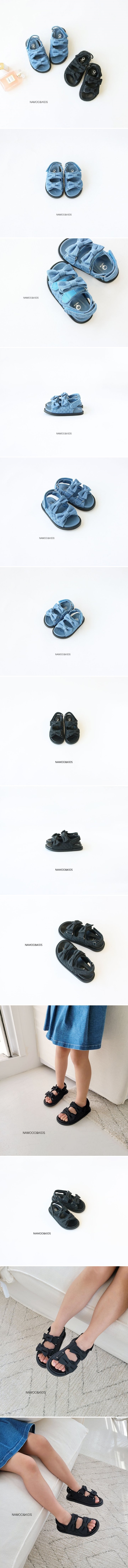 Namoo & Kids - Korean Children Fashion - #Kfashion4kids - Camille Ribbon Velcro Sandals