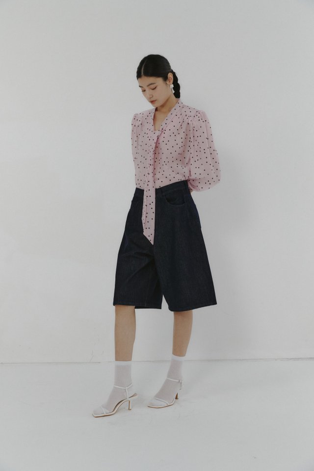 Neroli36 - Korean Women Fashion - #momslook - Indigo Denim Bermuda Pants - 5