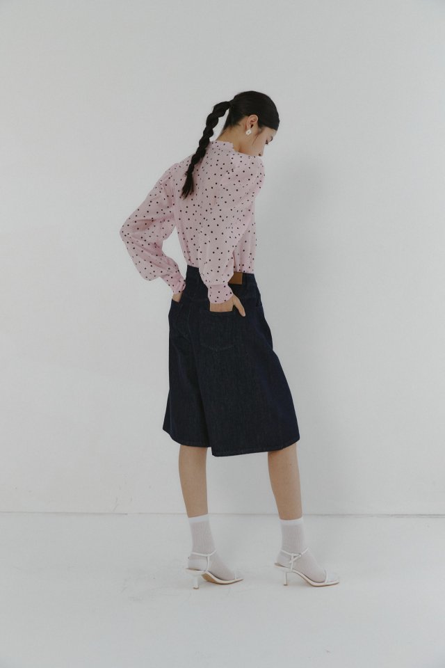 Neroli36 - Korean Women Fashion - #momslook - Indigo Denim Bermuda Pants - 7